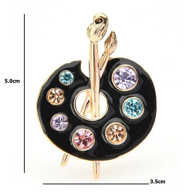 2-color Painting Palette Brooches Women Men