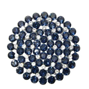 4 Colors Choose Rhinestone Large Round Flower Brooches for Women
