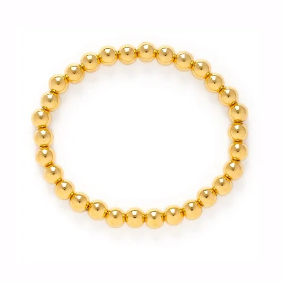 6mm Gold Stretch Bracelet