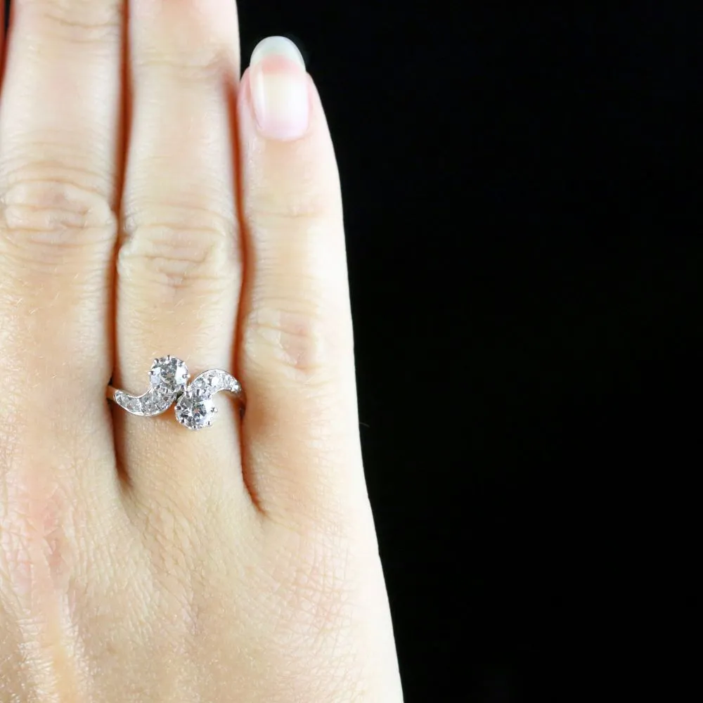 Antique Edwardian Diamond Twist Ring Circa 1910