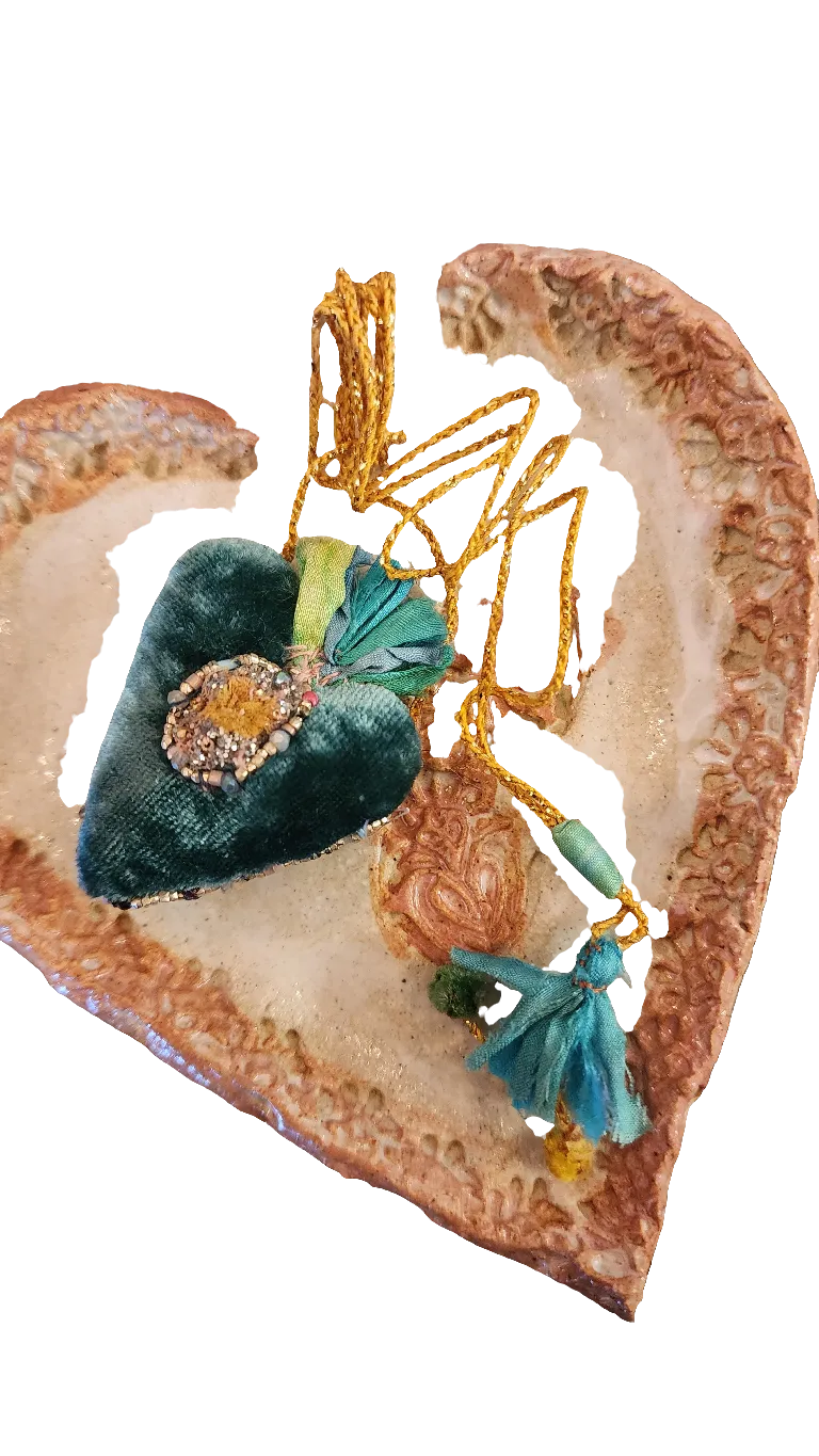 Antonia Rossi Velvet Heart Necklace