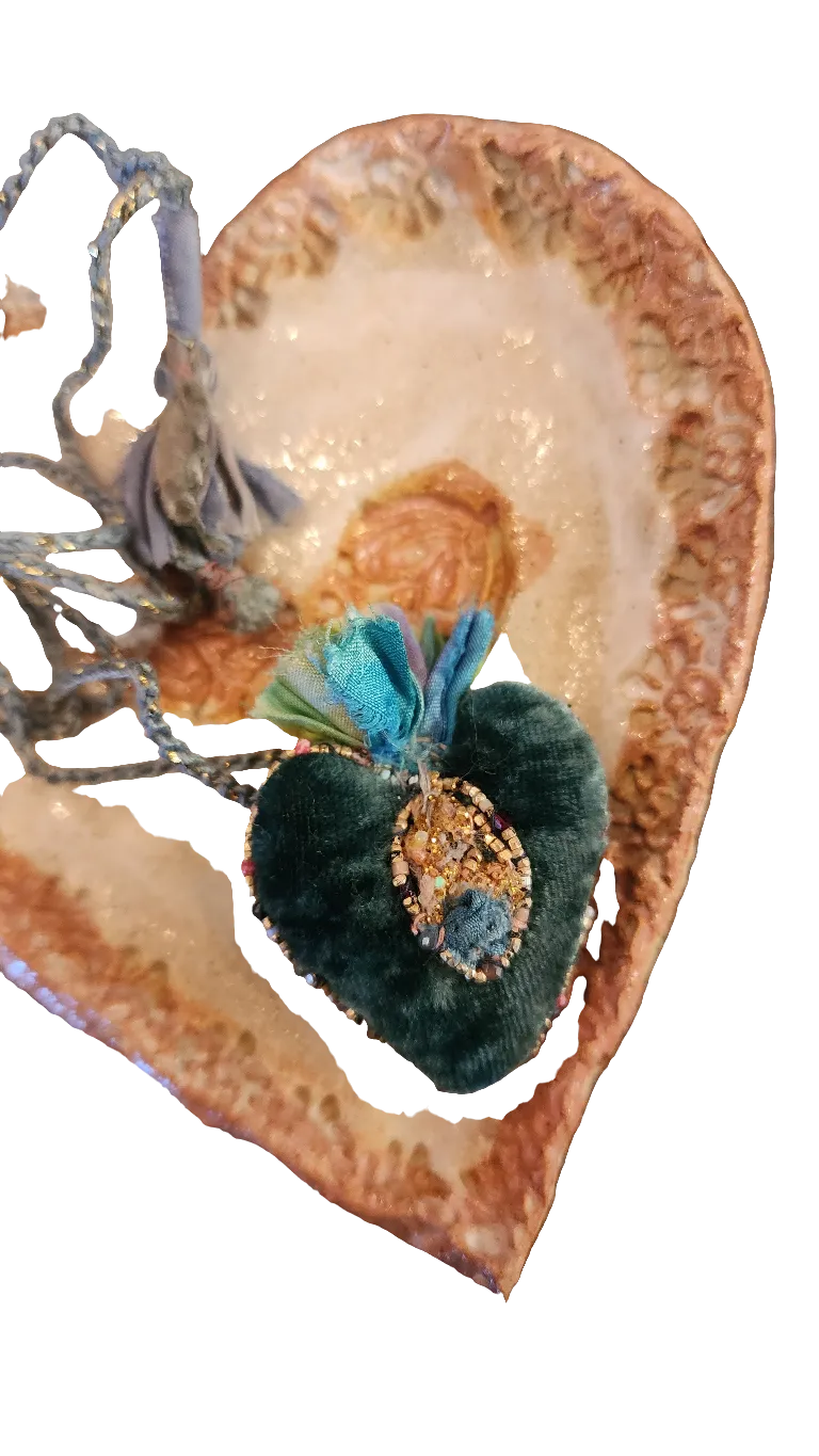 Antonia Rossi Velvet Heart Necklace