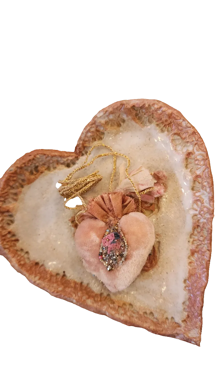 Antonia Rossi Velvet Heart Necklace