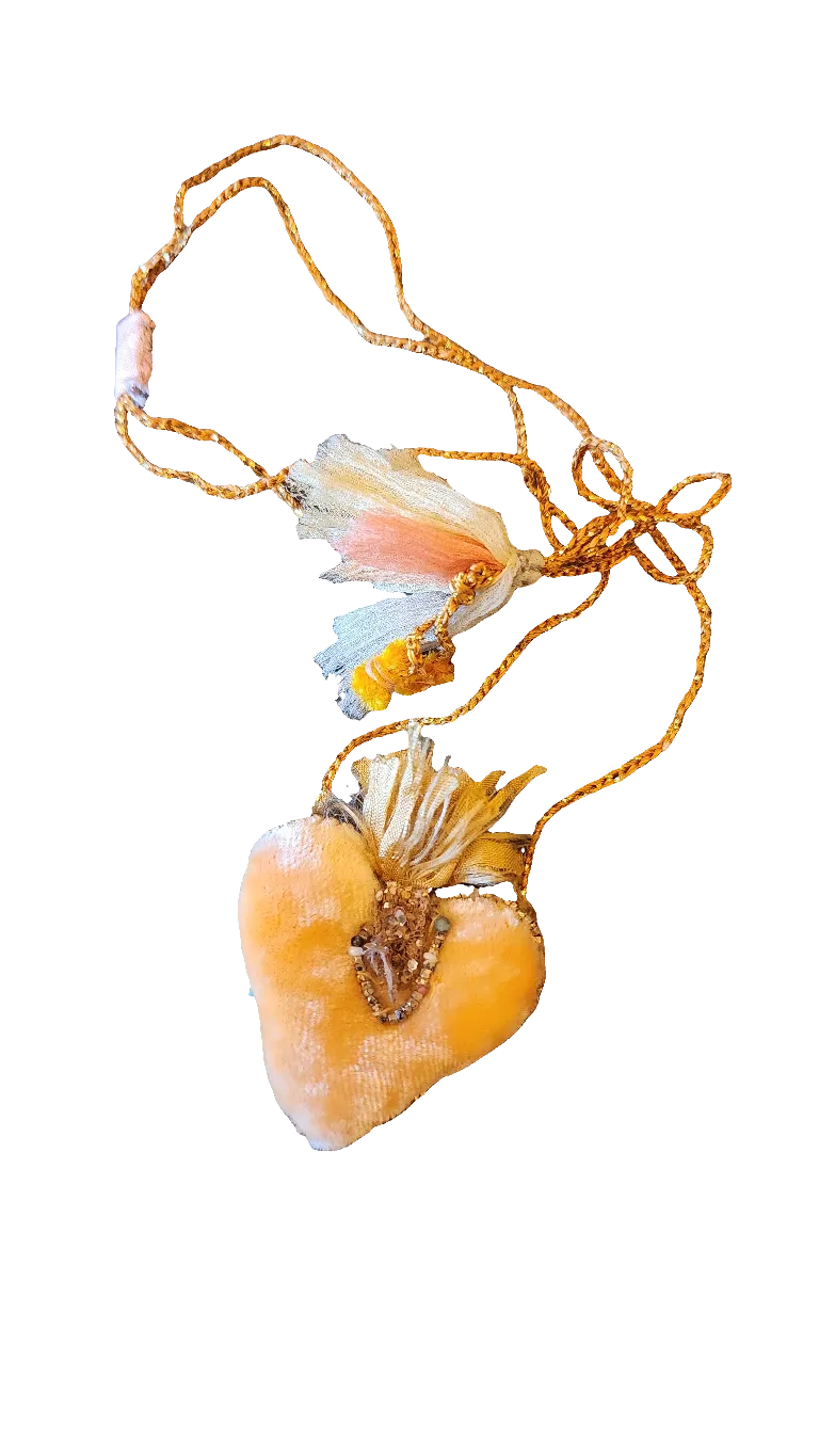 Antonia Rossi Velvet Heart Necklace