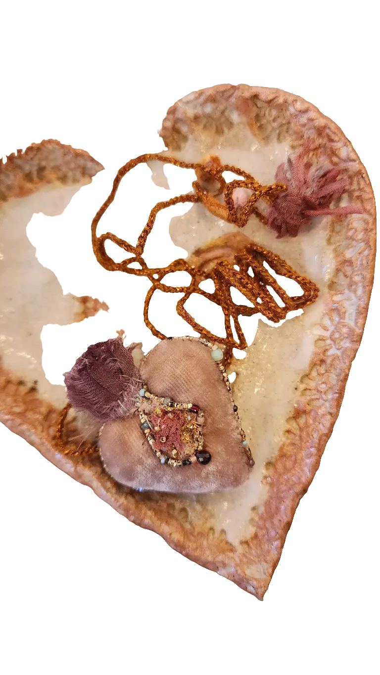 Antonia Rossi Velvet Heart Necklace
