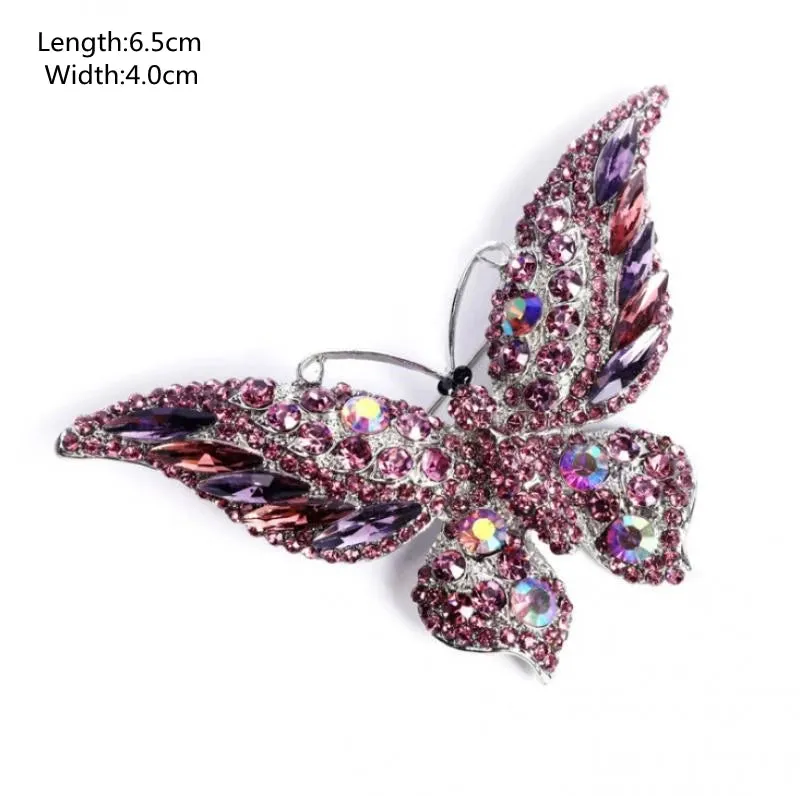 Big Flower Crystal Brooch Brooch Bridal Wedding Dress Costume Brooch Fashion Women Party Jewelry Accessories