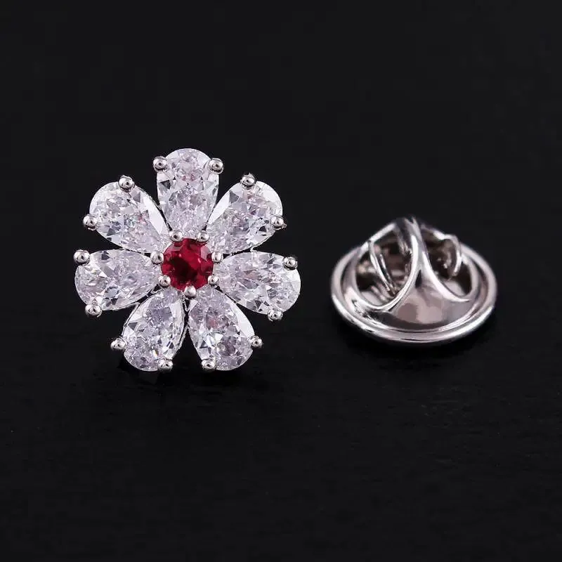 Big Flower Crystal Brooch Brooch Bridal Wedding Dress Costume Brooch Fashion Women Party Jewelry Accessories