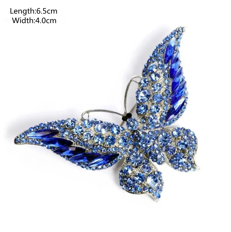 Big Flower Crystal Brooch Brooch Bridal Wedding Dress Costume Brooch Fashion Women Party Jewelry Accessories