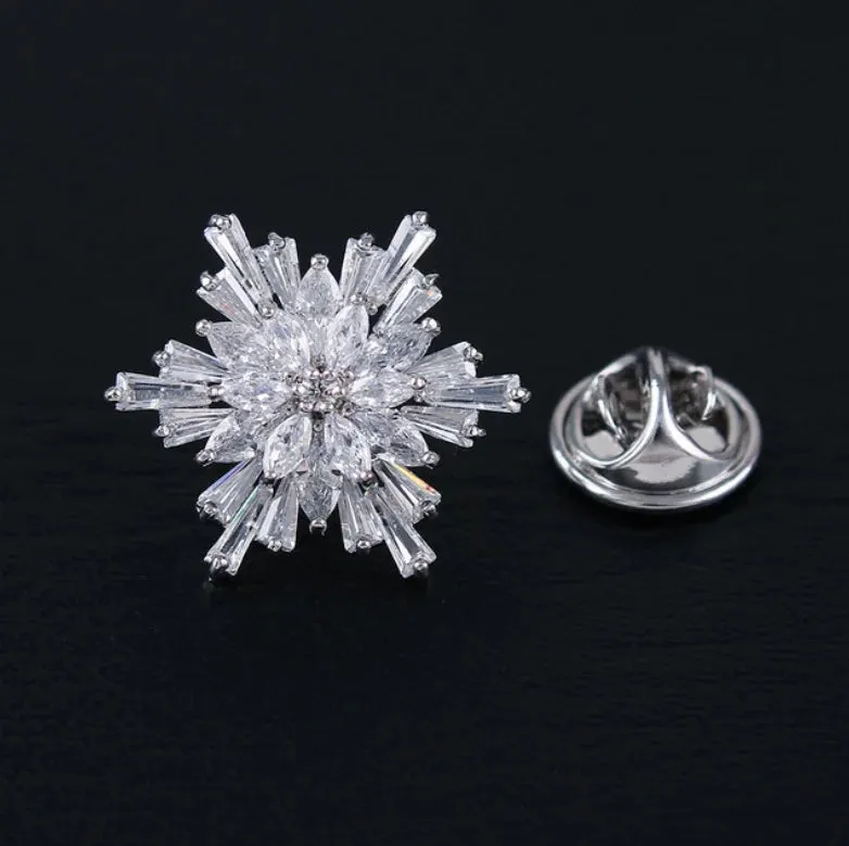 Big Flower Crystal Brooch Brooch Bridal Wedding Dress Costume Brooch Fashion Women Party Jewelry Accessories