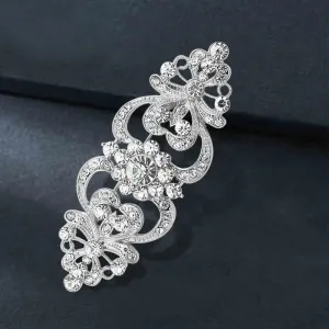 Big Flower Crystal Brooch Brooch Bridal Wedding Dress Costume Brooch Fashion Women Party Jewelry Accessories