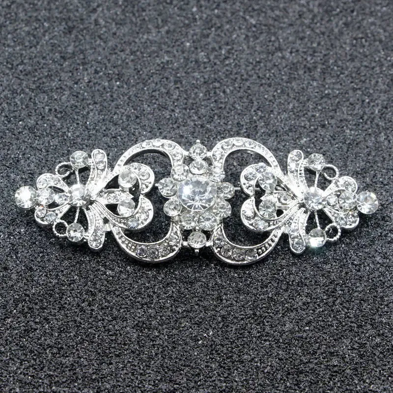 Big Flower Crystal Brooch Brooch Bridal Wedding Dress Costume Brooch Fashion Women Party Jewelry Accessories