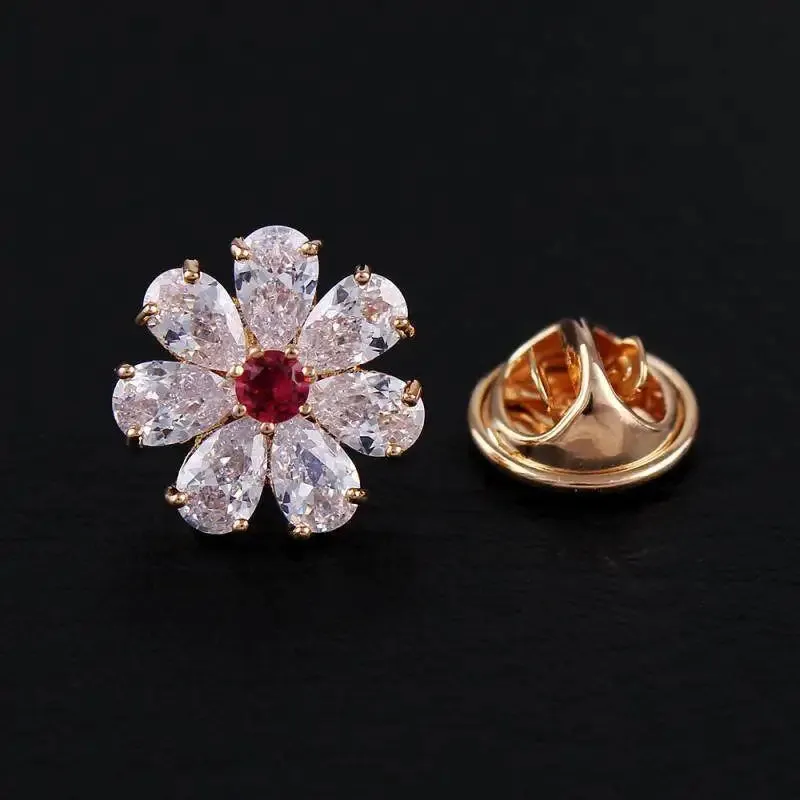 Big Flower Crystal Brooch Brooch Bridal Wedding Dress Costume Brooch Fashion Women Party Jewelry Accessories
