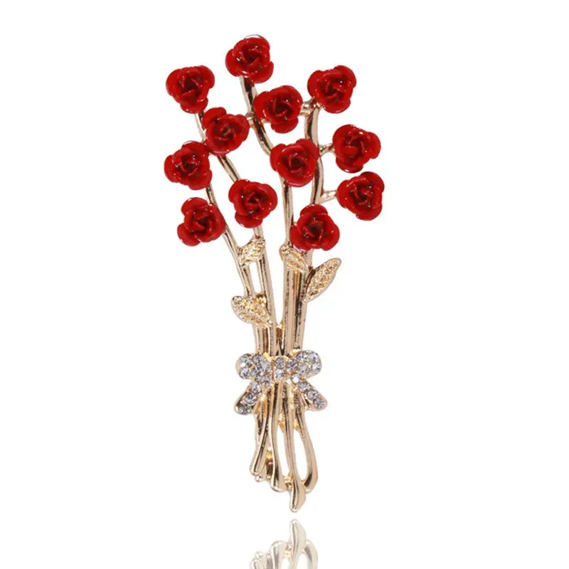 Big Flower Crystal Brooch Brooch Bridal Wedding Dress Costume Brooch Fashion Women Party Jewelry Accessories