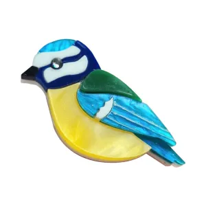 Bluetit Pin Brooch by Cherryloco