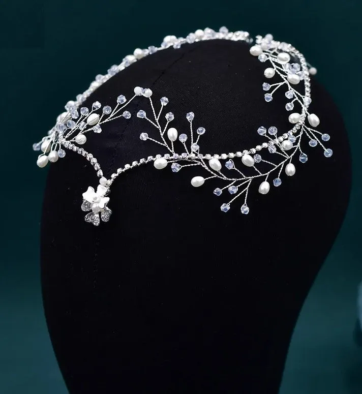 Bridal Hair Accessories l Rhinestone Wedding Forehead Headband l Hair Comb l HairPiece HP-30