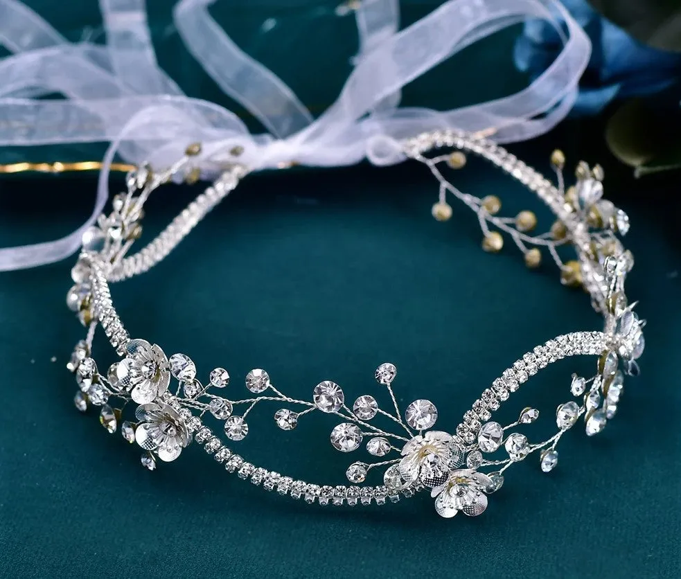 Bridal Hair Accessories l Rhinestone Wedding Headband l Hair Comb l Hairpiece l Belt HP-36