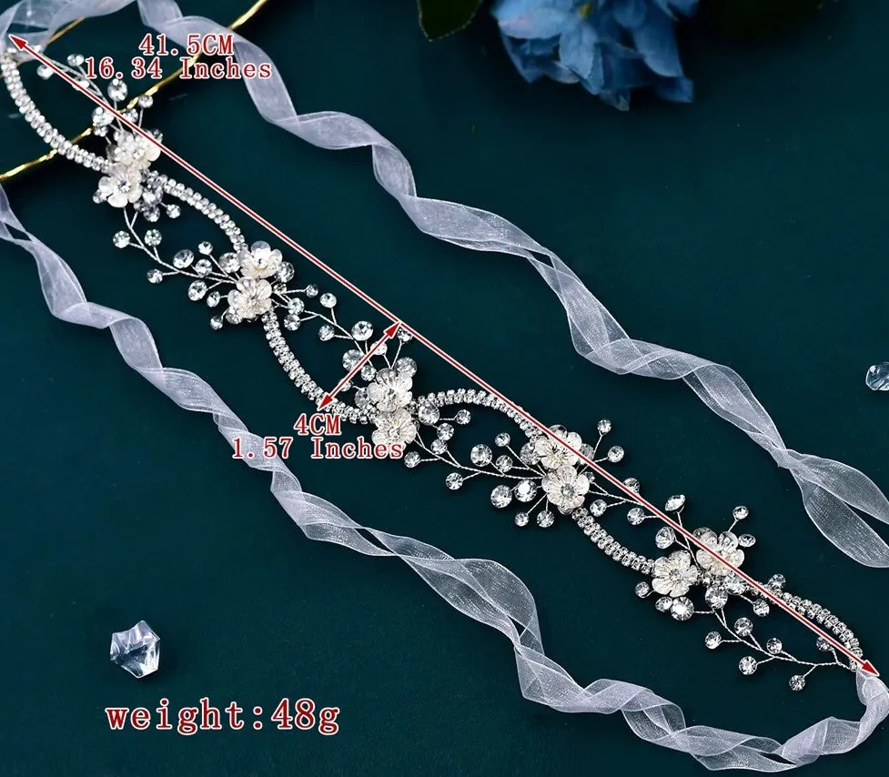 Bridal Hair Accessories l Rhinestone Wedding Headband l Hair Comb l Hairpiece l Belt HP-36