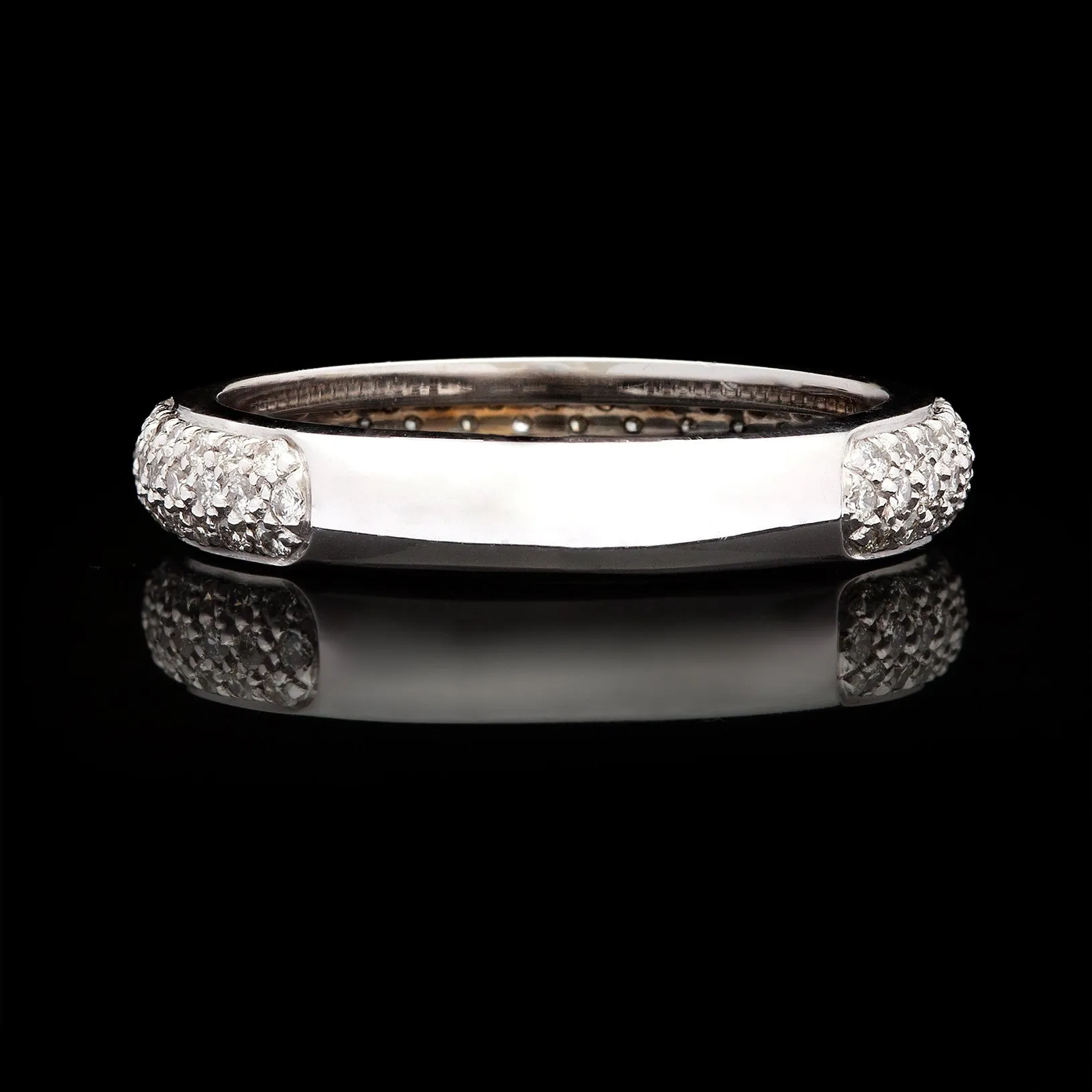 Diamond Pavé White Gold Band