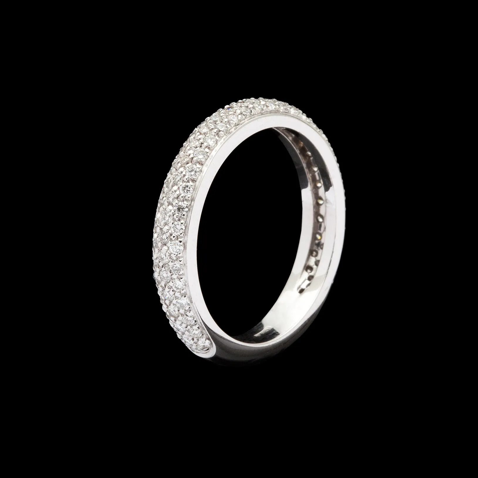 Diamond Pavé White Gold Band