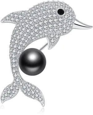 Dolphin brooch,Broches Jewelry with Austria Crystal Women's Brooches & Pins