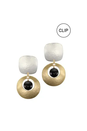 Drop Disc Clip-On Earrings