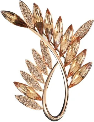 Flower Brooch,Broches Jewelry with Austria Crystal Women's Brooches & Pins