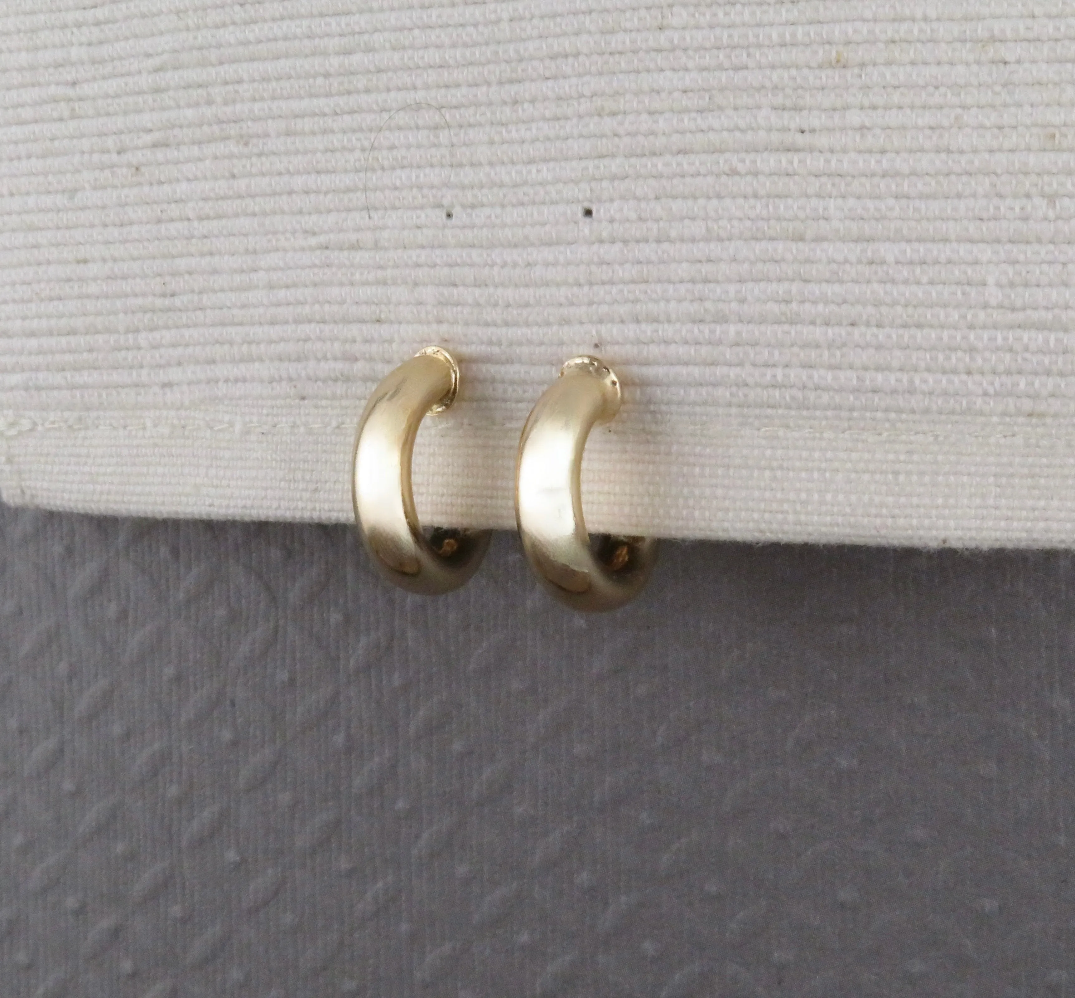 Gold Filled Post Hoop Earrings - Small