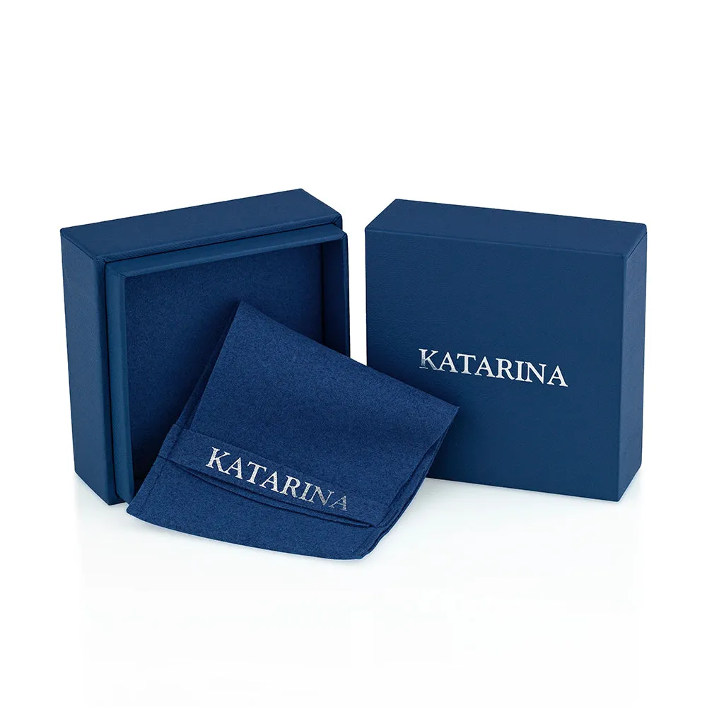 KATARINA Diamond "Three Graduating Heart" Pendant Necklace (1/10 cttw, JK, I2-I3)