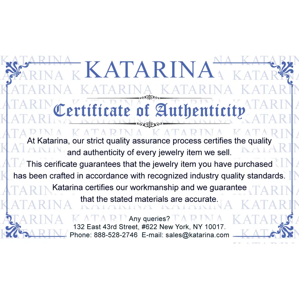 KATARINA Diamond "Three Graduating Heart" Pendant Necklace (1/10 cttw, JK, I2-I3)