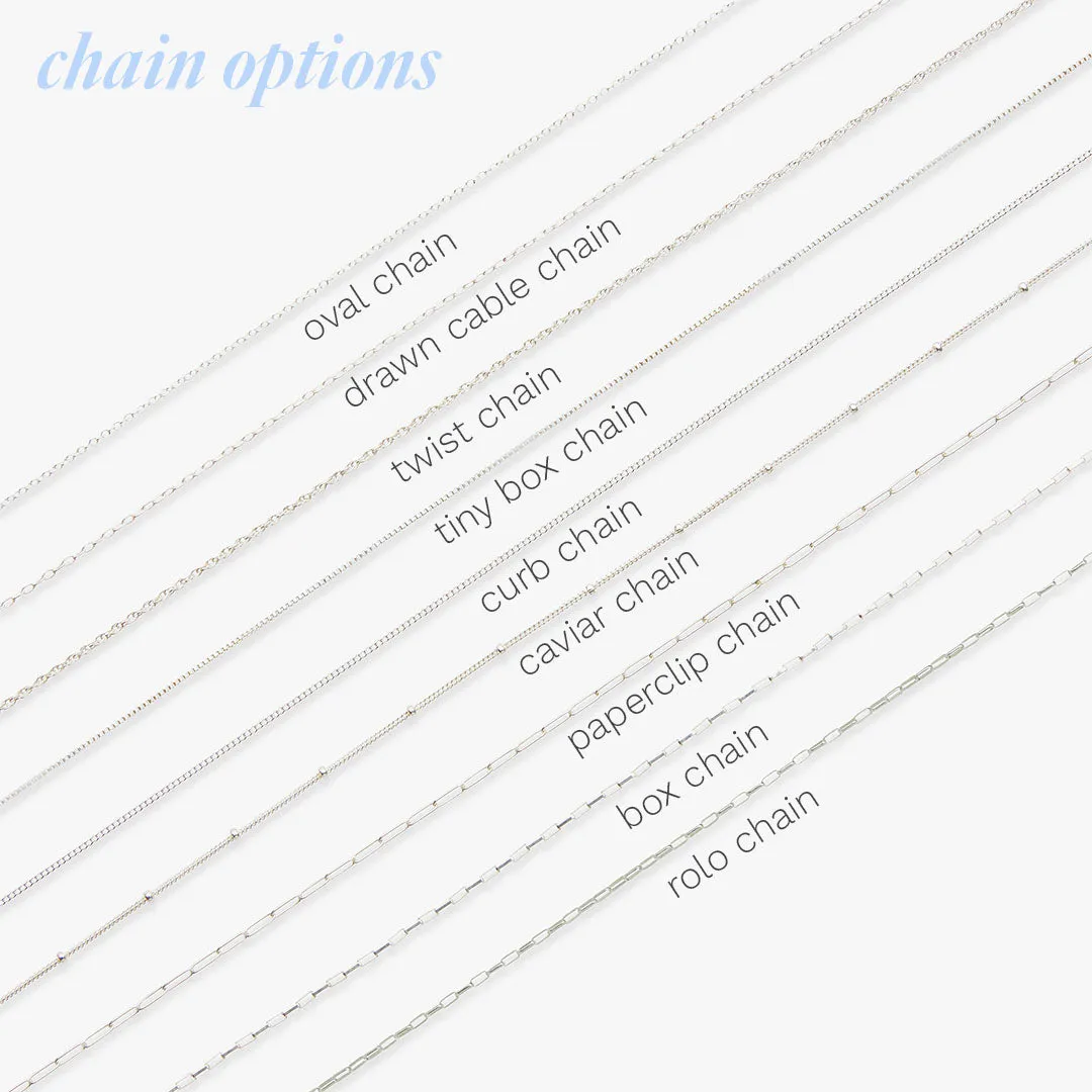 Label necklace silver