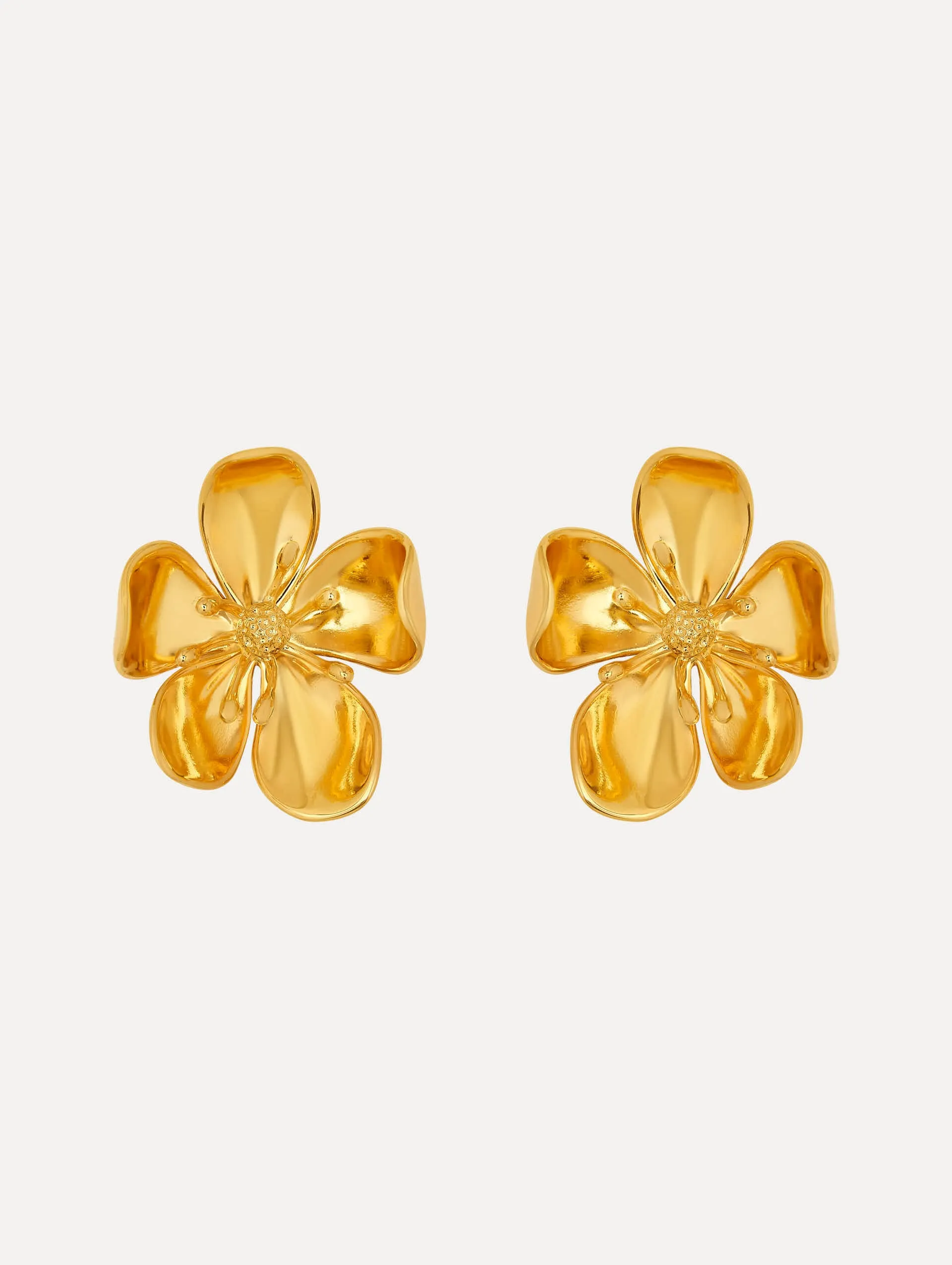 Large Cherry Blossom Clip-On Earrings
