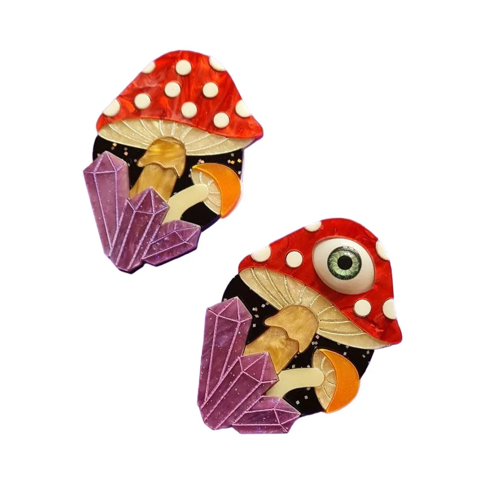 Magic Mushroom Brooch by Cherryloco Jewellery