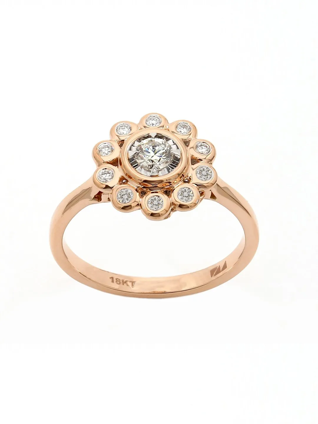 Real Diamond Illussion Solitaire Ring