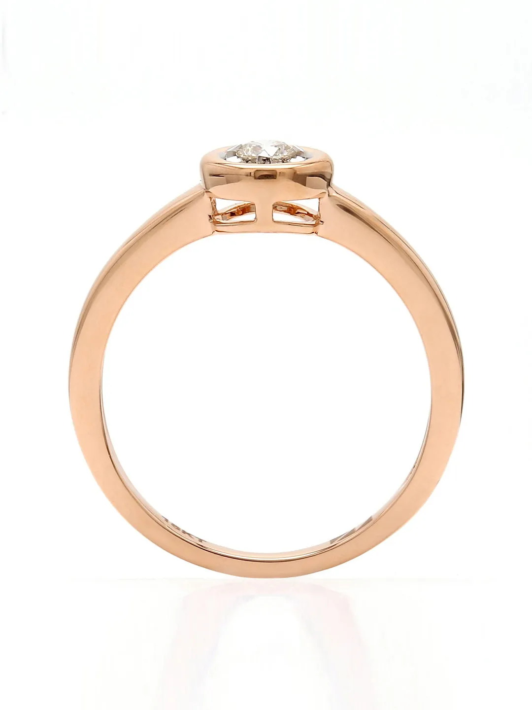 Real Diamond Illussion Solitaire Star Ring