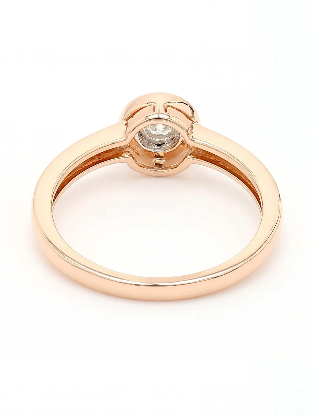 Real Diamond Illussion Solitaire Star Ring