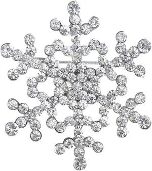 Rhinestone Christmas Snowflake Brooches for Women Marry Christmas Brooch Pins Christmas Wreath Brooch Winter Holiday Snowflake Brooch Pins Xmas Christmas Holiday Party