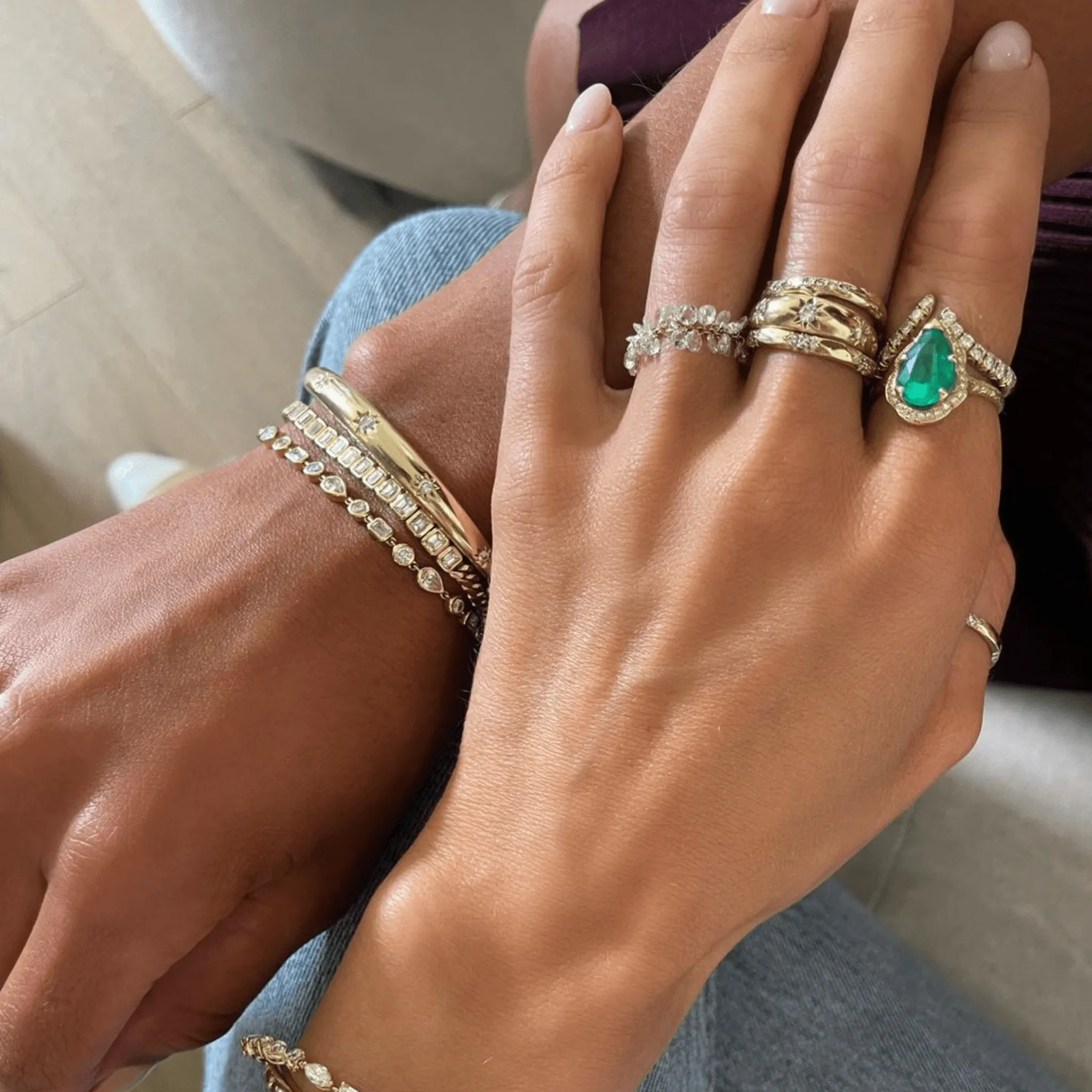 Sevenfold Diamond Stack Ring | Ready to Ship