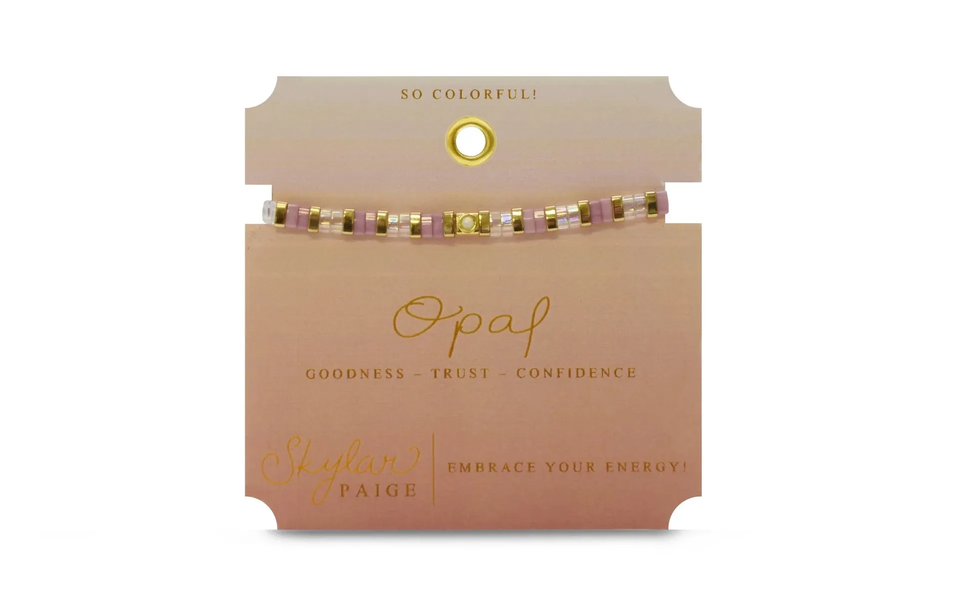So Colorful! - Opal Tila Morse Code Bracelet