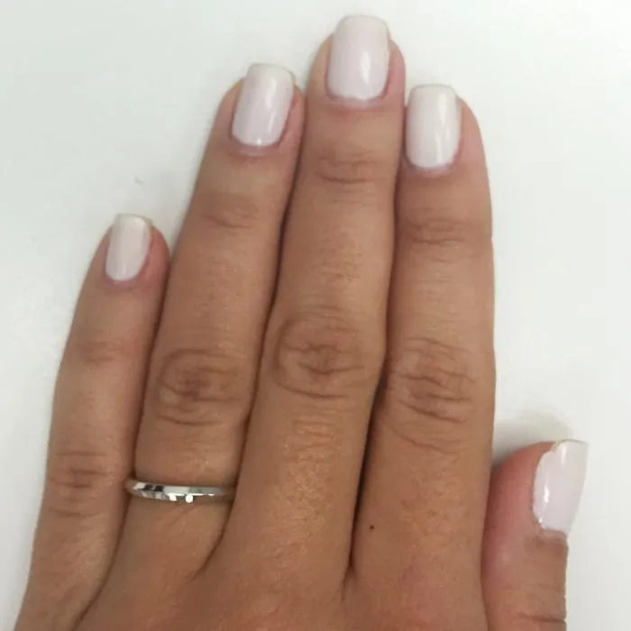 Thin Platinum Knife Edge Ring 2mm