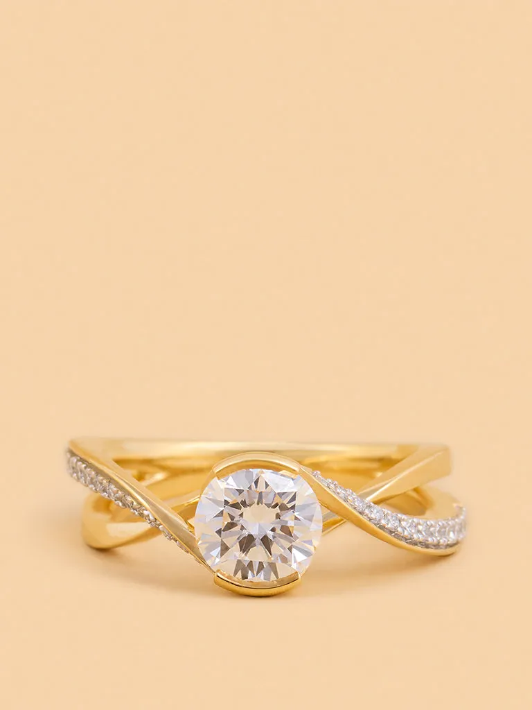Westside X Pome Solitaire Twist Lab Diamond Ring